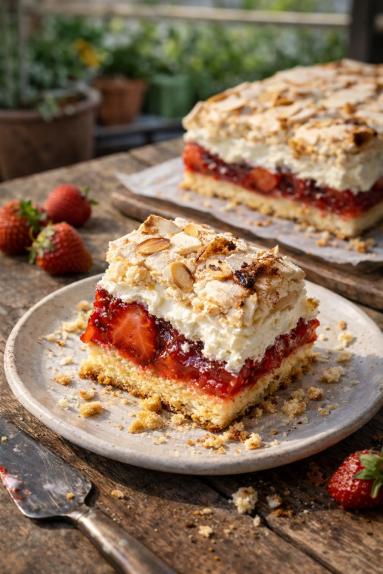 Zdjęcie: Ciasto "Truskawkowa chmurka" Zdjęcie - Ciasto "Truskawkowa chmurka" - Przepisy kulinarne ze zdjęciami