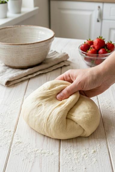 Zdjęcie - Ciasto drożdżowe z letnimi owocami - Przepisy kulinarne ze zdjęciami