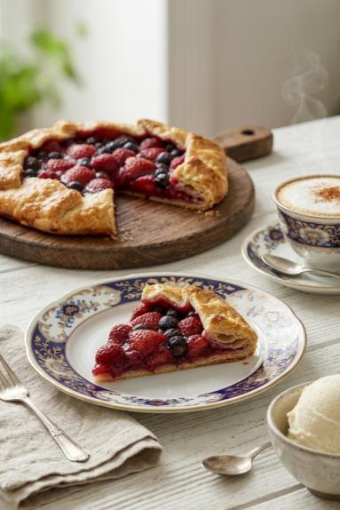 Zdjęcie: Galette z truskawkami i borówkami Zdjęcie - Galette z truskawkami i borówkami - Przepisy kulinarne ze zdjęciami