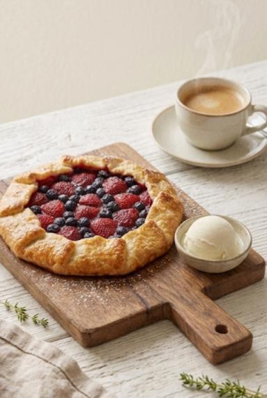 Zdjęcie: Galette z truskawkami i borówkami Zdjęcie - Galette z truskawkami i borówkami - Przepisy kulinarne ze zdjęciami