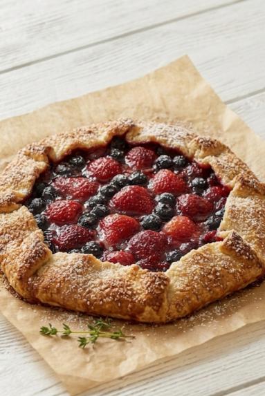 Zdjęcie: Galette z truskawkami i borówkami Zdjęcie - Galette z truskawkami i borówkami - Przepisy kulinarne ze zdjęciami