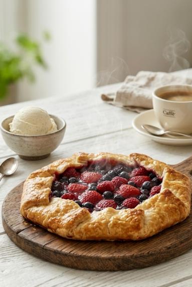 Zdjęcie: Galette z truskawkami i borówkami Zdjęcie - Galette z truskawkami i borówkami - Przepisy kulinarne ze zdjęciami