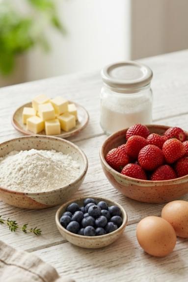 Zdjęcie: Galette z truskawkami i borówkami Zdjęcie - Galette z truskawkami i borówkami - Przepisy kulinarne ze zdjęciami