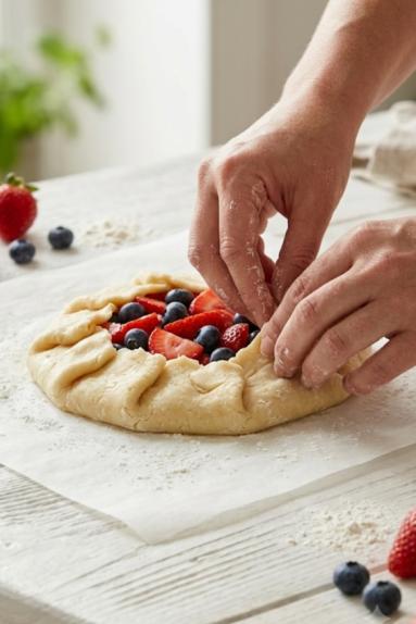 Zdjęcie: Galette z truskawkami i borówkami Zdjęcie - Galette z truskawkami i borówkami - Przepisy kulinarne ze zdjęciami