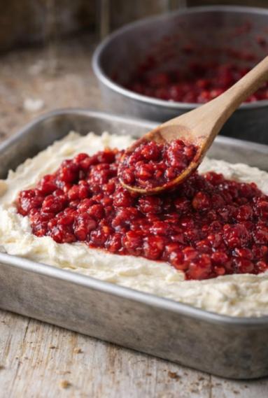 Zdjęcie: Ciasto kakaowe z kremem i malinową frużeliną Zdjęcie - Ciasto kakaowe z kremem i malinową frużeliną - Przepisy kulinarne ze zdjęciami
