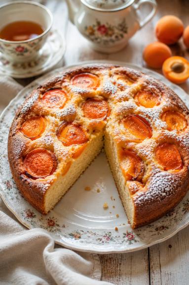 Zdjęcie: Ciasto z morelami -torta soffice Zdjęcie - Ciasto z morelami -torta soffice - Przepisy kulinarne ze zdjęciami