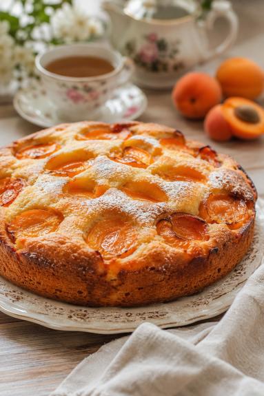 Zdjęcie: Ciasto z morelami -torta soffice Zdjęcie - Ciasto z morelami -torta soffice - Przepisy kulinarne ze zdjęciami