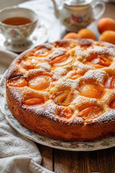Zdjęcie - Ciasto z morelami -torta soffice - Przepisy kulinarne ze zdjęciami