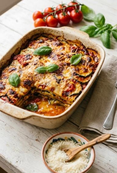 Zdjęcie - Zapiekanka z cukinii/ Parmigiana di Zucchine – - Przepisy kulinarne ze zdjęciami