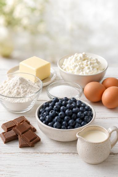 Zdjęcie - Tarta bor&oacute;wkowa z kremowym twarogowym i czekoladą - Przepisy kulinarne ze zdjęciami