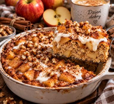 Zdjęcie: Baked oats à la szarlotka – fit przepis z jabłkami Zdjęcie - Baked oats à la szarlotka – fit przepis z jabłkami - Przepisy kulinarne ze zdjęciami