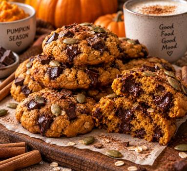 Zdjęcie: Fit Pumpkin Cookies – Miękkie Ciasteczka Dyniowe Bez Cukru Zdjęcie - Fit Pumpkin Cookies – Miękkie Ciasteczka Dyniowe Bez Cukru - Przepisy kulinarne ze zdjęciami