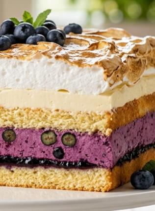 Zdjęcie: Ciasto "Jagodowa chmurka" Zdjęcie - Ciasto "Jagodowa chmurka" - Przepisy kulinarne ze zdjęciami
