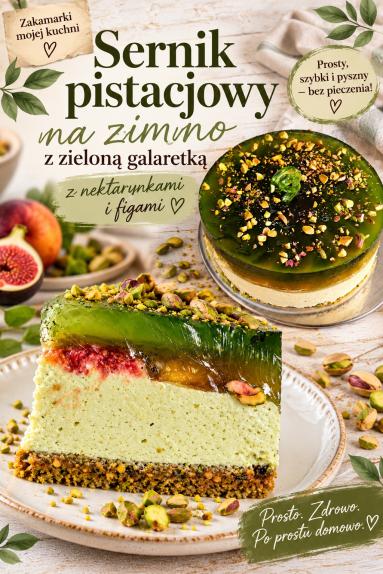 Zdjęcie: Sernik pistacjowy / na zimno Zdjęcie - Sernik pistacjowy / na zimno - Przepisy kulinarne ze zdjęciami