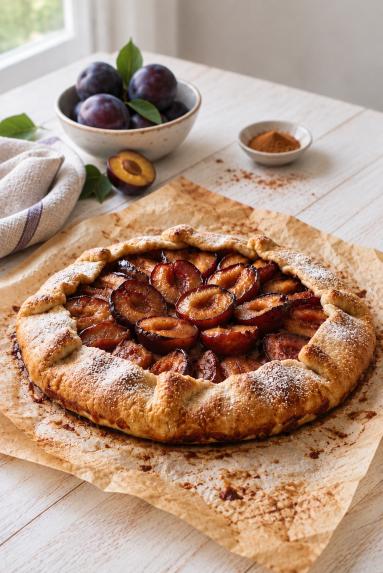 Zdjęcie: Galette ze śliwkami Zdjęcie - Galette ze śliwkami - Przepisy kulinarne ze zdjęciami