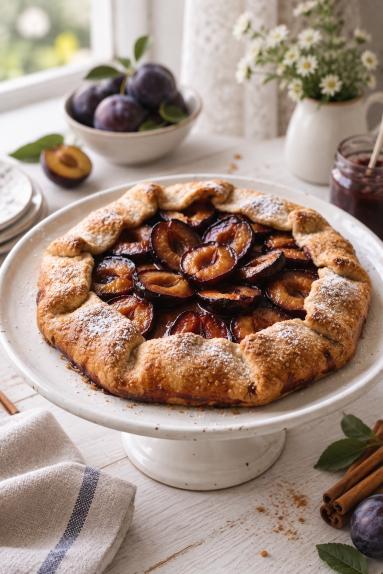 Zdjęcie - Galette ze śliwkami - Przepisy kulinarne ze zdjęciami