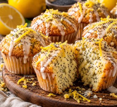 Zdjęcie: Proteinowe muffiny cytrynowe z makiem – puszysty przepis Zdjęcie - Proteinowe muffiny cytrynowe z makiem – puszysty przepis - Przepisy kulinarne ze zdjęciami