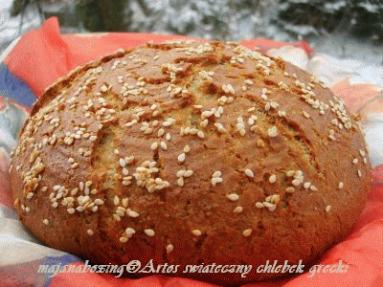 Zdjęcie - Artos grecki chleb świąteczny   - Przepisy kulinarne ze zdjęciami