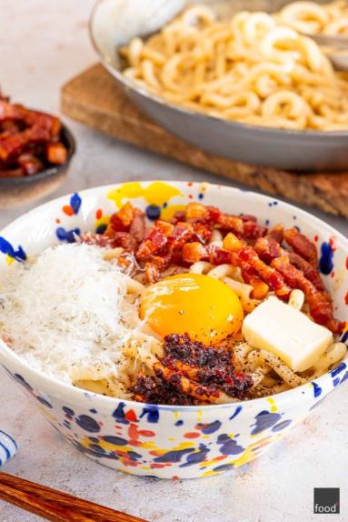 Zdjęcie: Carbonara udon Zdjęcie - Carbonara udon - Przepisy kulinarne ze zdjęciami