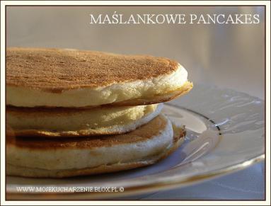 Zdjęcie - Maślankowe pancakes  - Przepisy kulinarne ze zdjęciami