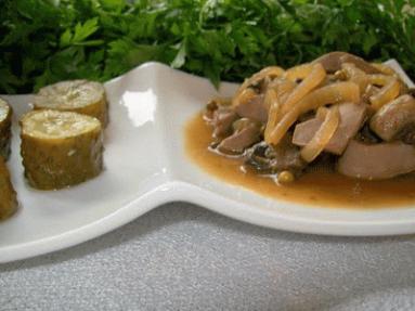 Zdjęcie - Cynaderki z pieczarkami i zielonym  pieprzem  - Przepisy kulinarne ze zdjęciami