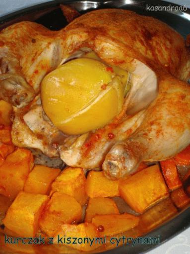 Zdjęcie - Kurczak z kiszonymi cytrynami i pieczoną dynią  - Przepisy kulinarne ze zdjęciami
