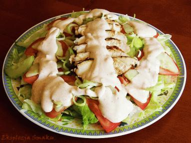 Zdjęcie - Kurczak w gyrosie  na zielonej  sałacie  - Przepisy kulinarne ze zdjęciami