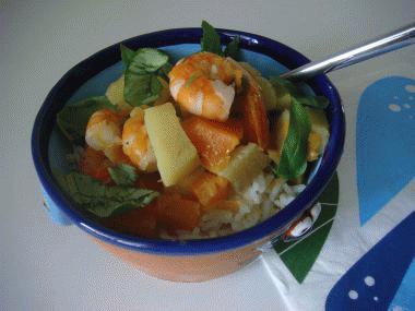 Zdjęcie - Czerwone curry z krewetkami i mango  - Przepisy kulinarne ze zdjęciami