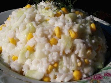 Zdjęcie - Sałatka ryżowo - ogórkowa  II  - Przepisy kulinarne ze zdjęciami