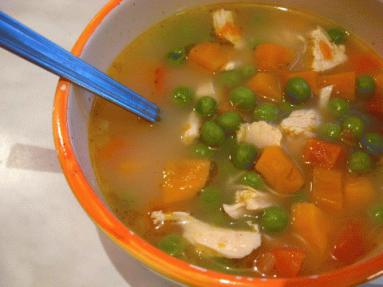 Zdjęcie - Karaibska zupa z zielonego groszku i słodkich  ziemniaków  - Przepisy kulinarne ze zdjęciami
