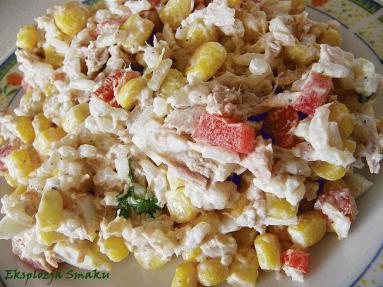 Zdjęcie - Sałatka ryżowa z  tuńczykiem  - Przepisy kulinarne ze zdjęciami