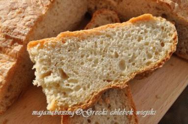 Zdjęcie - Grecki chleb wiejski (pszenno-kukurydziany)  - Przepisy kulinarne ze zdjęciami