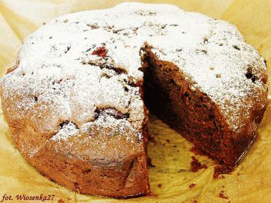 Zdjęcie - Ciasto czekoladowe z  malinami  - Przepisy kulinarne ze zdjęciami