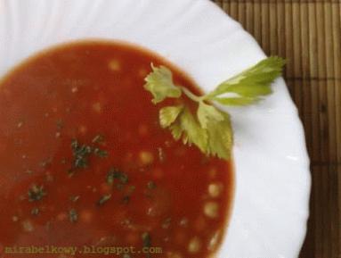 Zdjęcie - Arabska zupa pomidorowa z ciecierzycą - Przepisy kulinarne ze zdjęciami