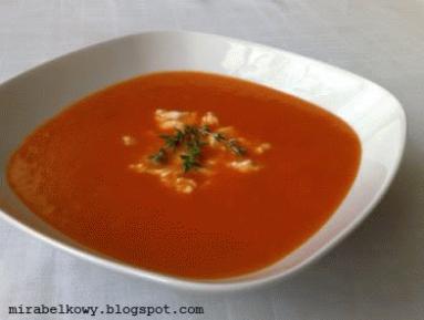 Zdjęcie - Zupa-krem z papryki i pomidorów - Przepisy kulinarne ze zdjęciami