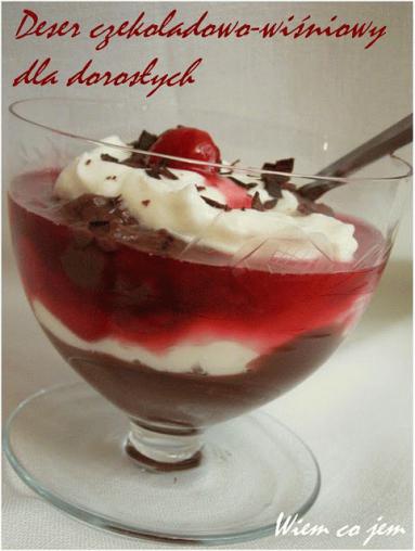 Zdjęcie - Deser czekoladowo-wiśniowy dla dorosłych - Przepisy kulinarne ze zdjęciami