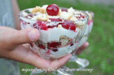 Zdjęcie - Letni deser wiśniowy  - Przepisy kulinarne ze zdjęciami