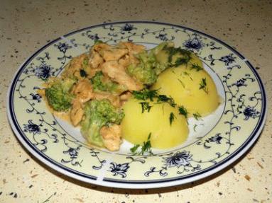 Zdjęcie - Kurczak z brokułami w sosie koperkowo-serowym - Przepisy kulinarne ze zdjęciami