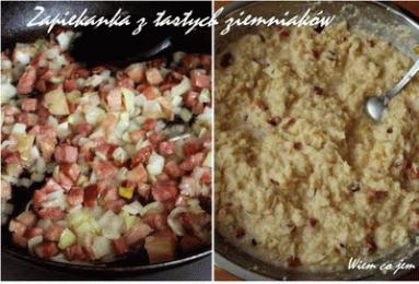 Zdjęcie - Zapiekanka z tartych ziemniaków - Przepisy kulinarne ze zdjęciami