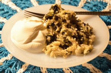 Zdjęcie - Pilaf ze szpinakiem (Spanakorizo) - Przepisy kulinarne ze zdjęciami