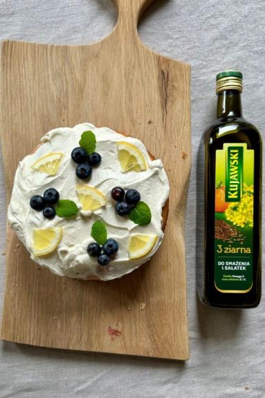 Ciasto cytrynowe z borówkami i mascarpone