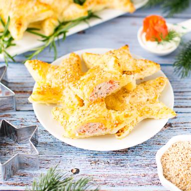 Gwiazdki z łososiem i kremowym serkiem