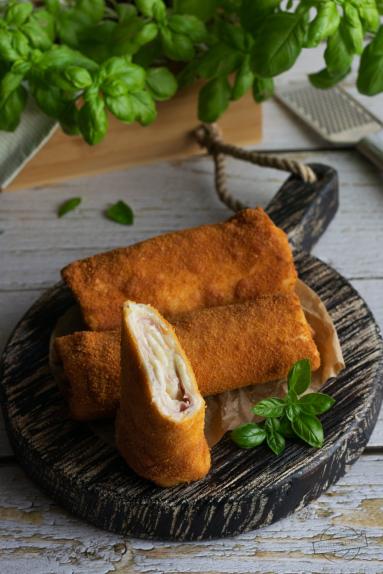 Krokiety z tortilli z szynką i serem