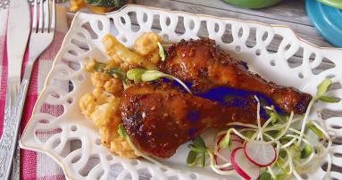Kurczak w glazurze miodowo-musztardowej ze szczyptą curry