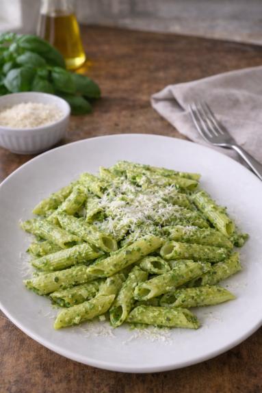 Makaron  z pesto z bazylii
