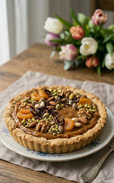 Mazurek kajmakowy z bakaliami