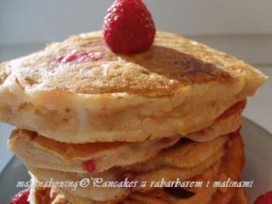 Pancakes rabarbarowo - malinowe 