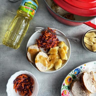 Pieczeń z indyka w marynacie miodowo-musztardowej