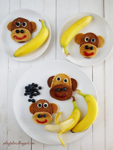 Placki pełnoziarniste z bananem (Małpie placki)