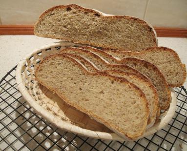 Chleb na zakwasie z mieszanych mąk